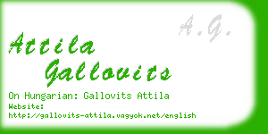 attila gallovits business card